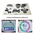 Colorful reflective heat transfer sticker 