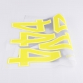 Custom jerseys number heat transfer iron on letters and soccer numbers in transfer printing 