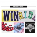 Custom logo Ironing on soft letters 3d flock heat transfer sticker label printing for DIY craft T-shirt clothing bag 