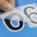 Custom logo Ironing on soft letters 3d flock heat transfer sticker label printing for DIY craft T-shirt clothing bag 
