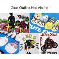 Custom cheap price logo iron on printing 3d flock heat press transfer label stickers for clothing garment 