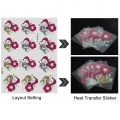 Custom cheap price logo iron on printing 3d flock heat press transfer label stickers for clothing garment 