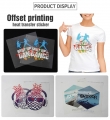 Custom cheap price logo iron on printing 3d flock heat press transfer label stickers for clothing garment 