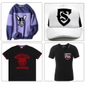 Custom cheap price logo iron on printing 3d flock heat press transfer label stickers for clothing garment 
